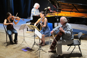 Rehearsal - Fauré piano quartet - Teatro degli Astrusi (Photo: Ellinor Busemann)